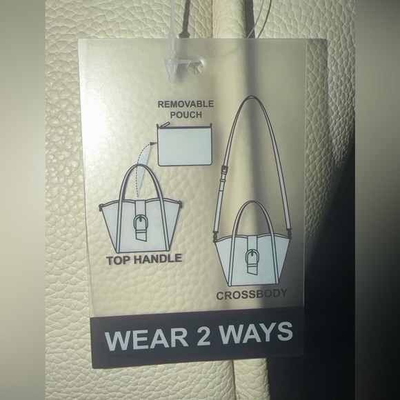 BCBGeneration Top Handle Mini Bucket Crossbody with Multi Colored Floral Scarf - Picture 8 of 8